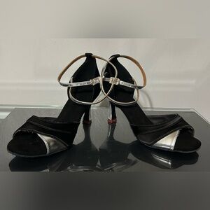 Elegant Black and Silver Heels